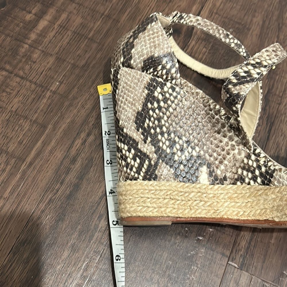 L.K. Bennett snake skin print platform heels, Size 8.5 - Picture 7 of 8